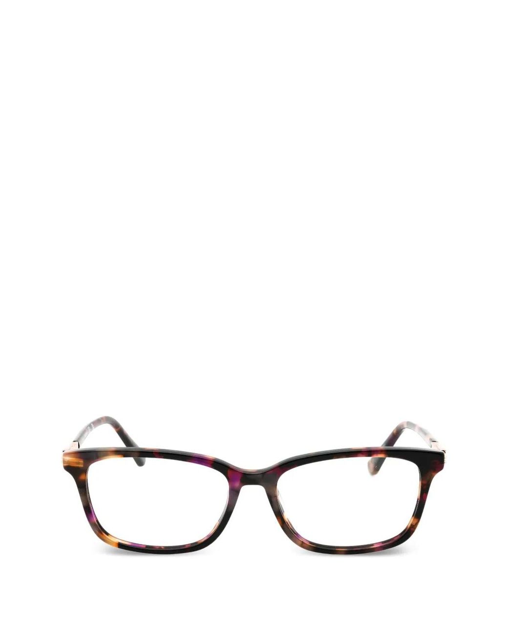 GUESS EYEWEAR Brown Tortoiseshell-Effect Rectangle-Frame Glasses