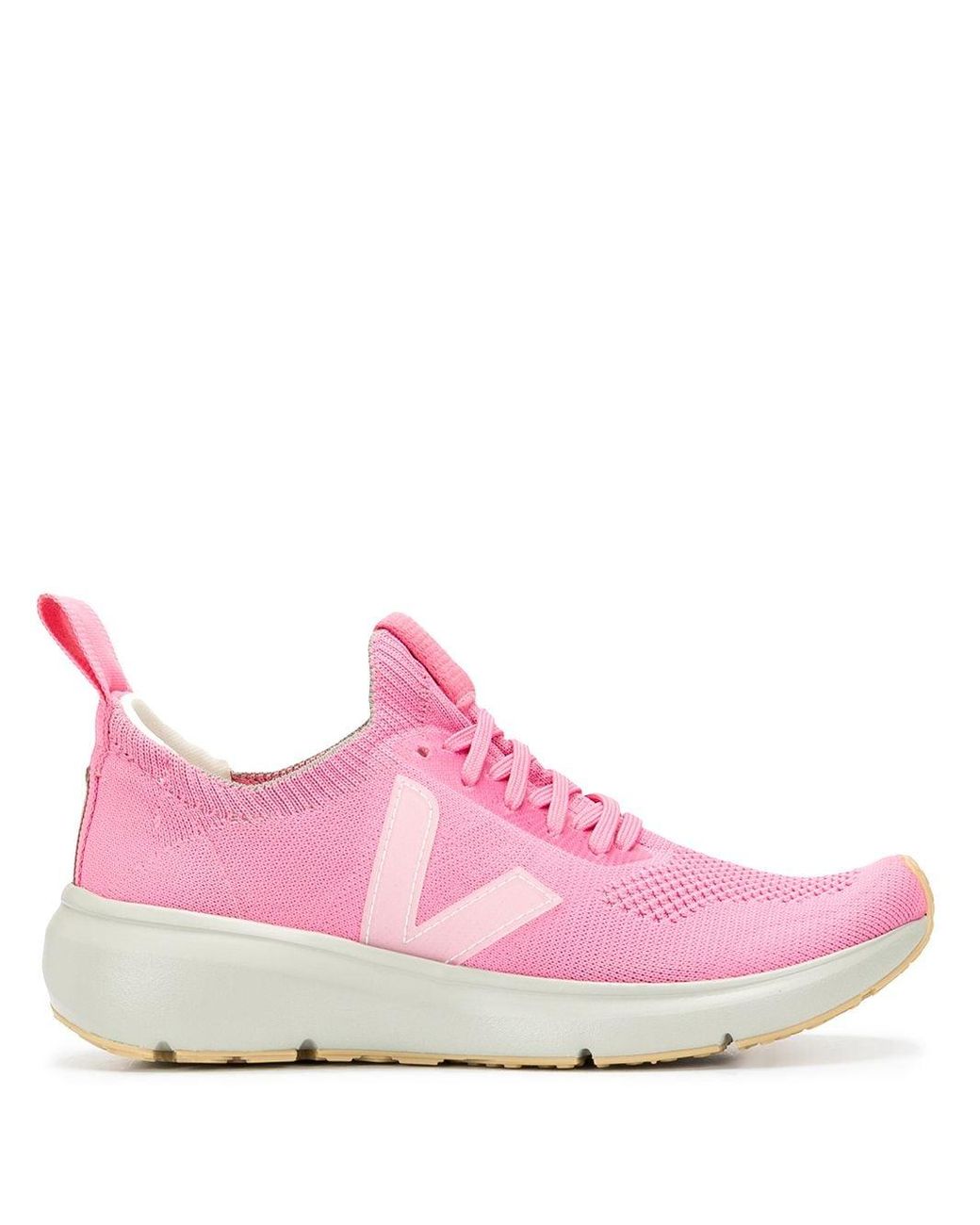 Veja Logo-patch Lace-up Sneakers in Pink - Lyst