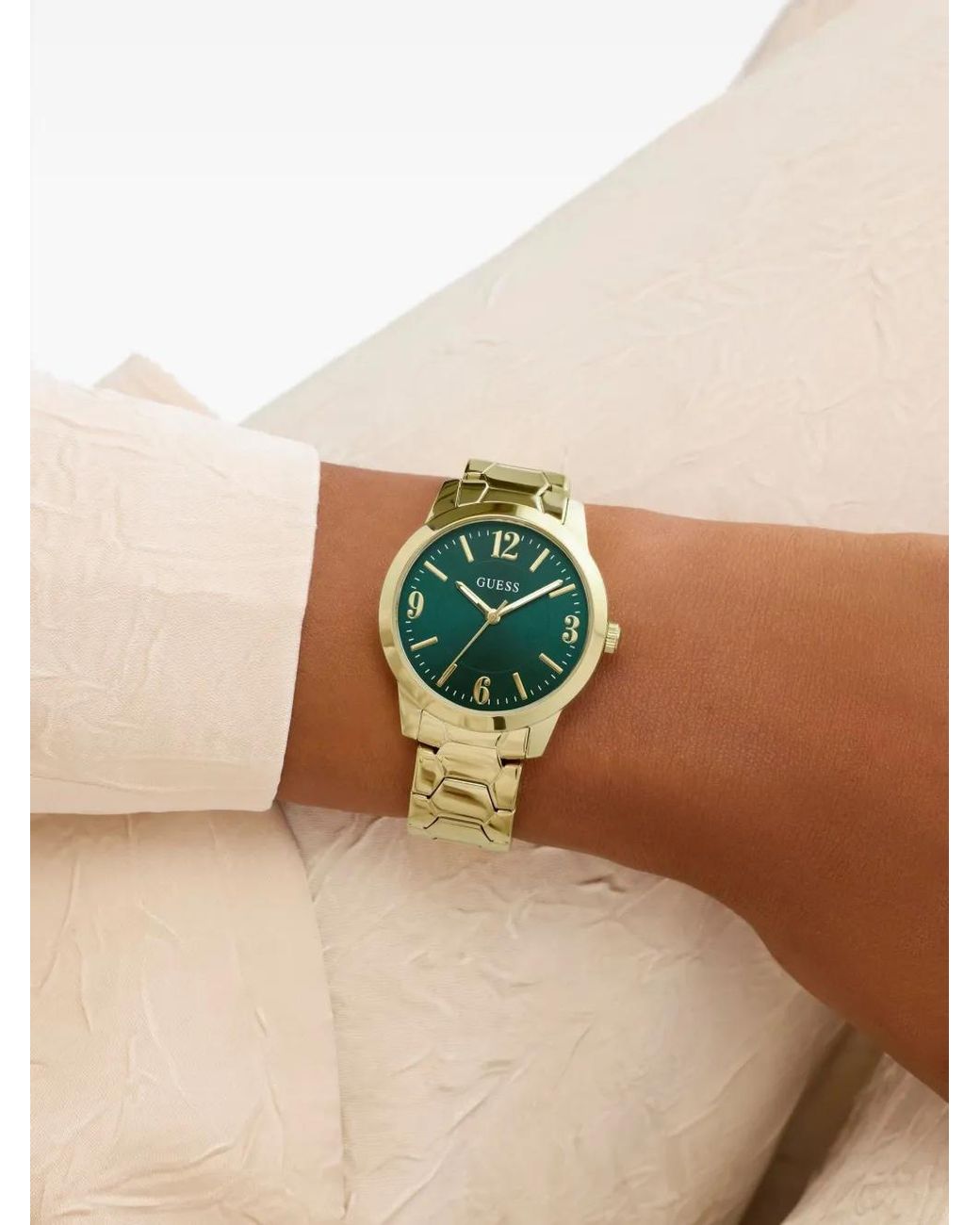Guess Metallic Tone Analog Watch