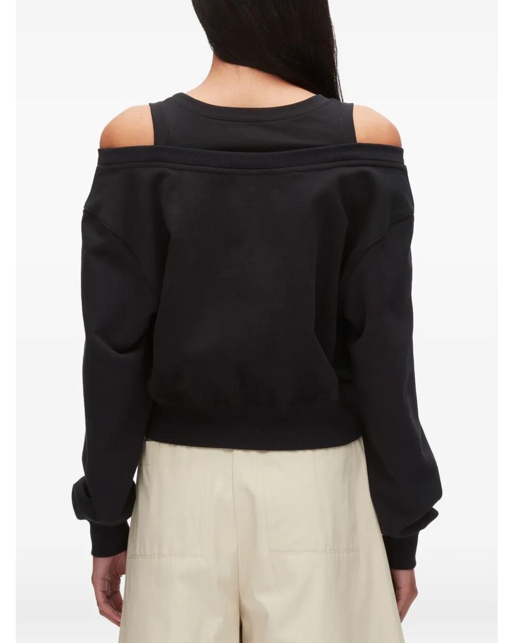 3.1 Phillip Lim Black Cold-Shoulder Safety-Pin Top