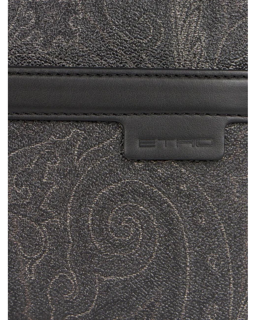 Etro Black Mini Paisley-Print Camera Bag for men