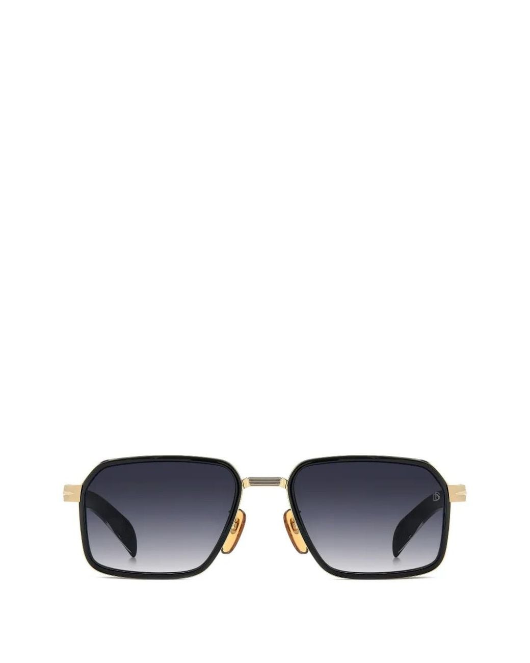 David Beckham Blue Geometric-Frame Sunglasses