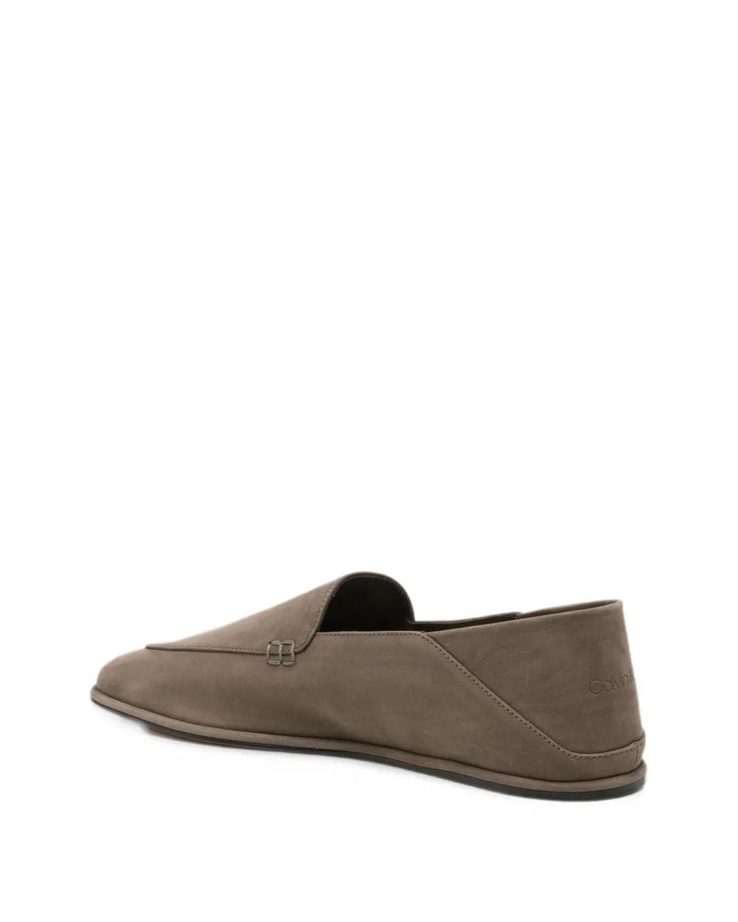 Calvin Klein Gray Square-Toe Loafers
