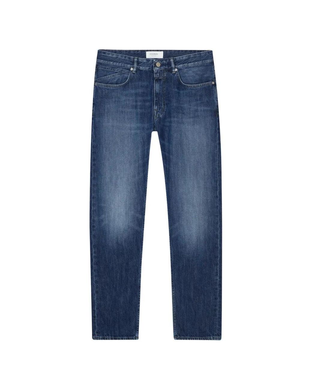 Closed Blue Cooper True Faded-Effect Straight-Leg Jeans for men