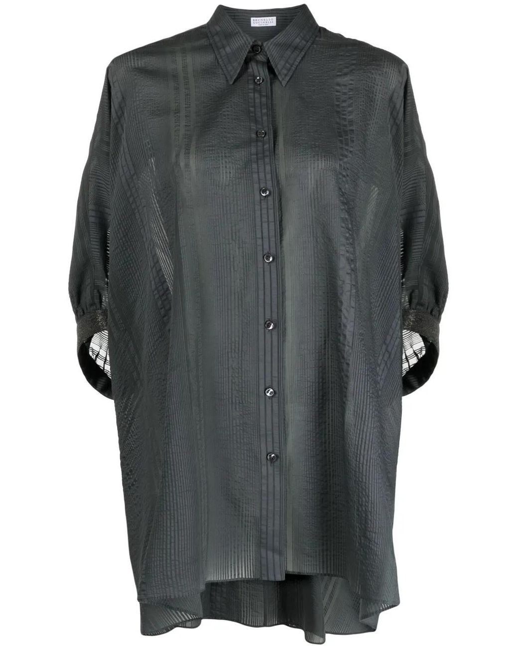 Brunello Cucinelli Gestreepte Blouse in het Gray