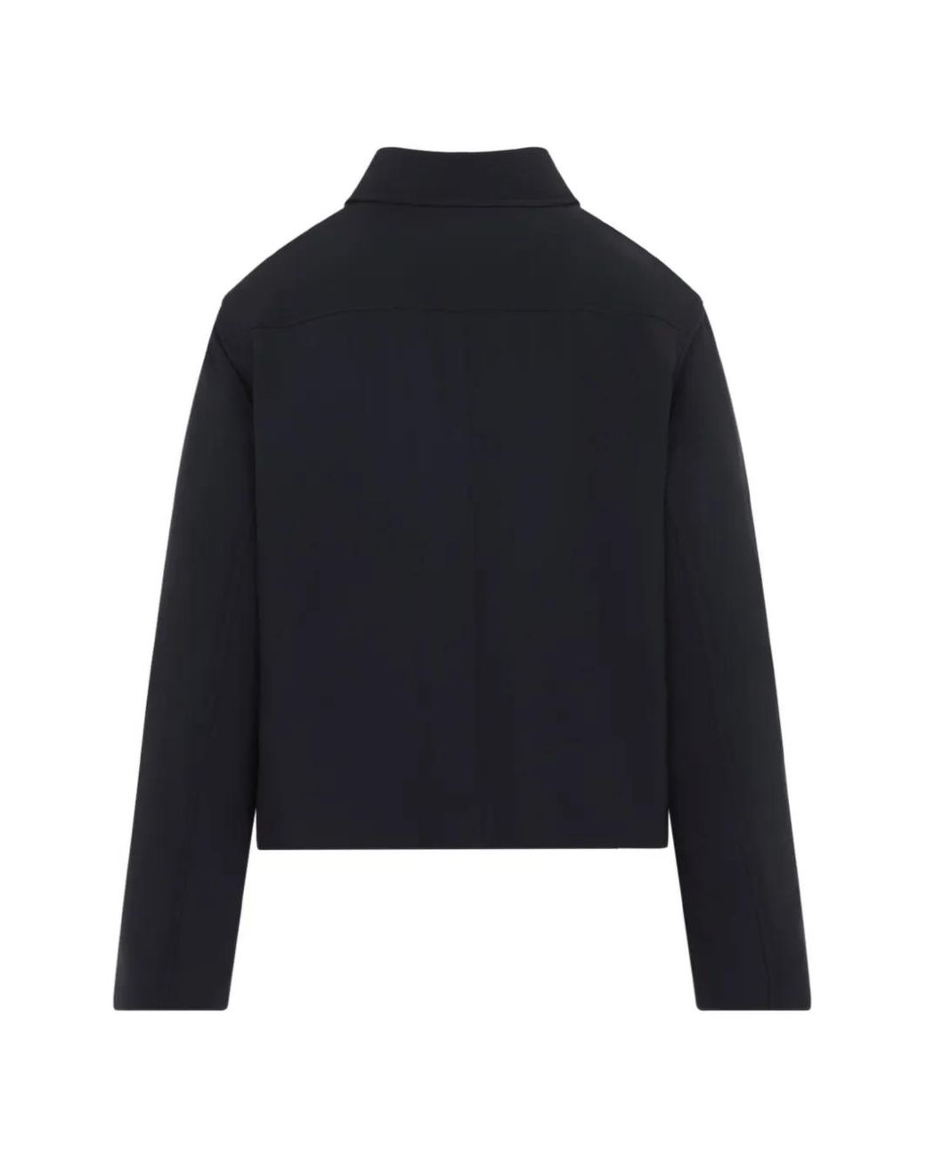 Jil Sander Blue Button-Up Collared Jacket