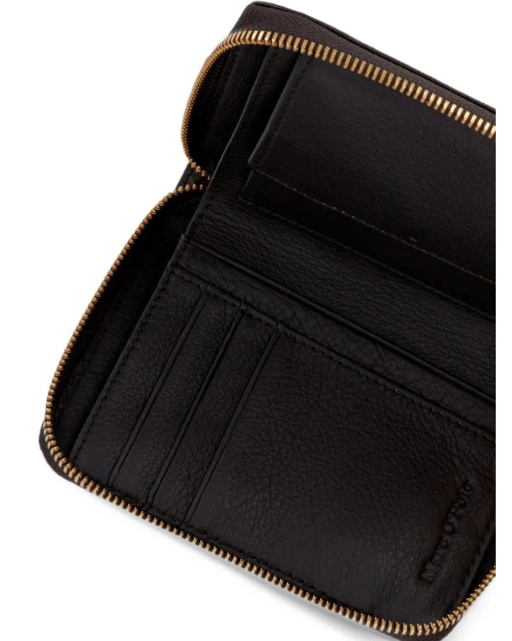 Marc O' Polo Brown Ellis Logo-Debossed Zip-Around Leather Wallet