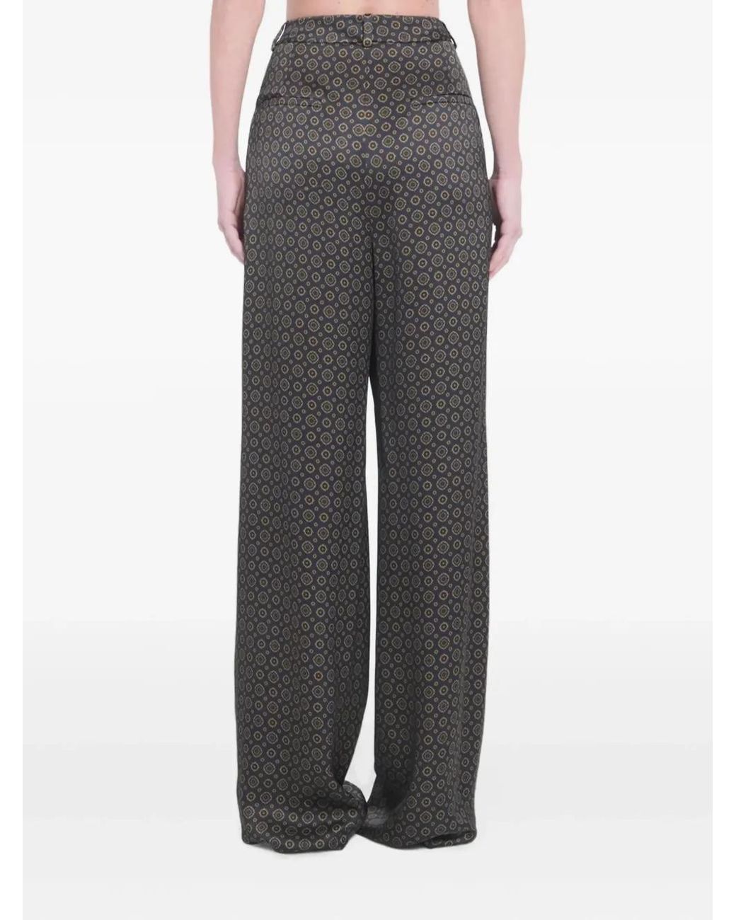 Saint Laurent Gray Patterned Trousers