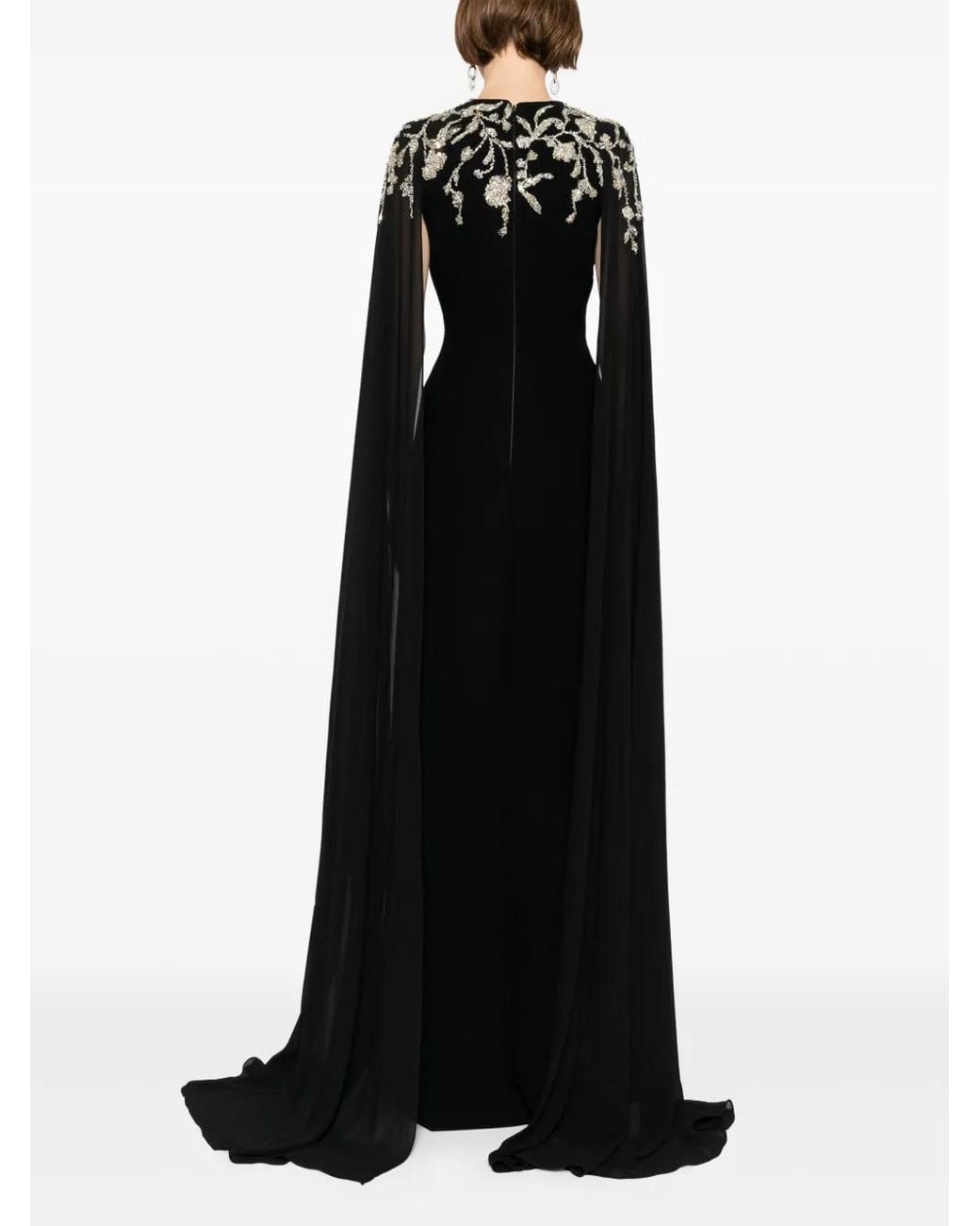 Saiid Kobeisy Black Embroidered Maxi Dress