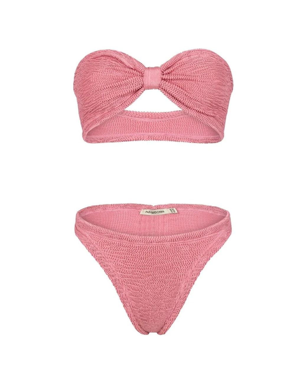 Paramidonna Pink Lucy Crinkle-Effect Bikini