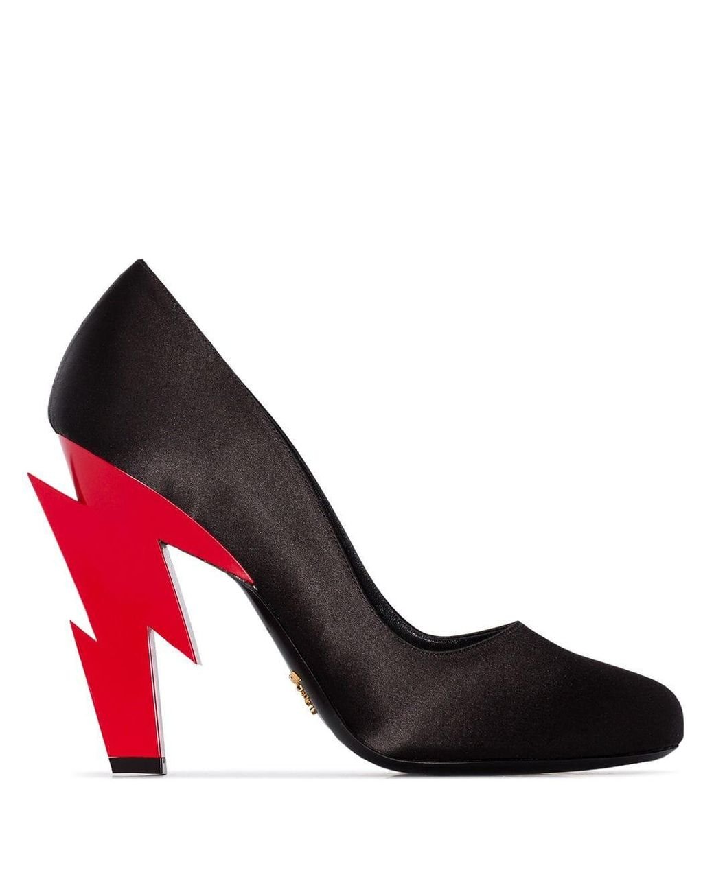 Zapatos con tacón en forma de rayo de 105 mm Prada de color Negro | Lyst