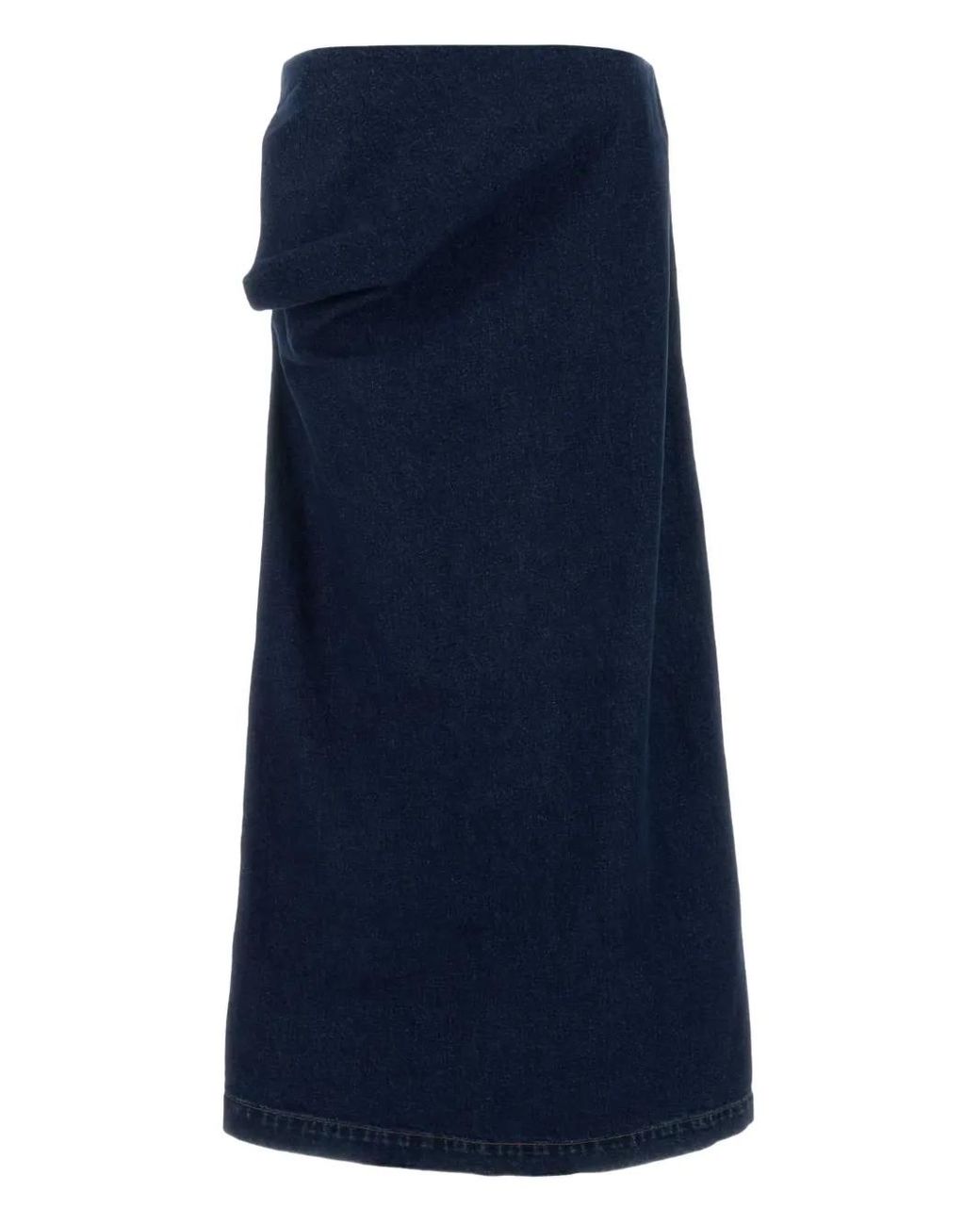 Magda Butrym Blue Pocket Midi Skirt
