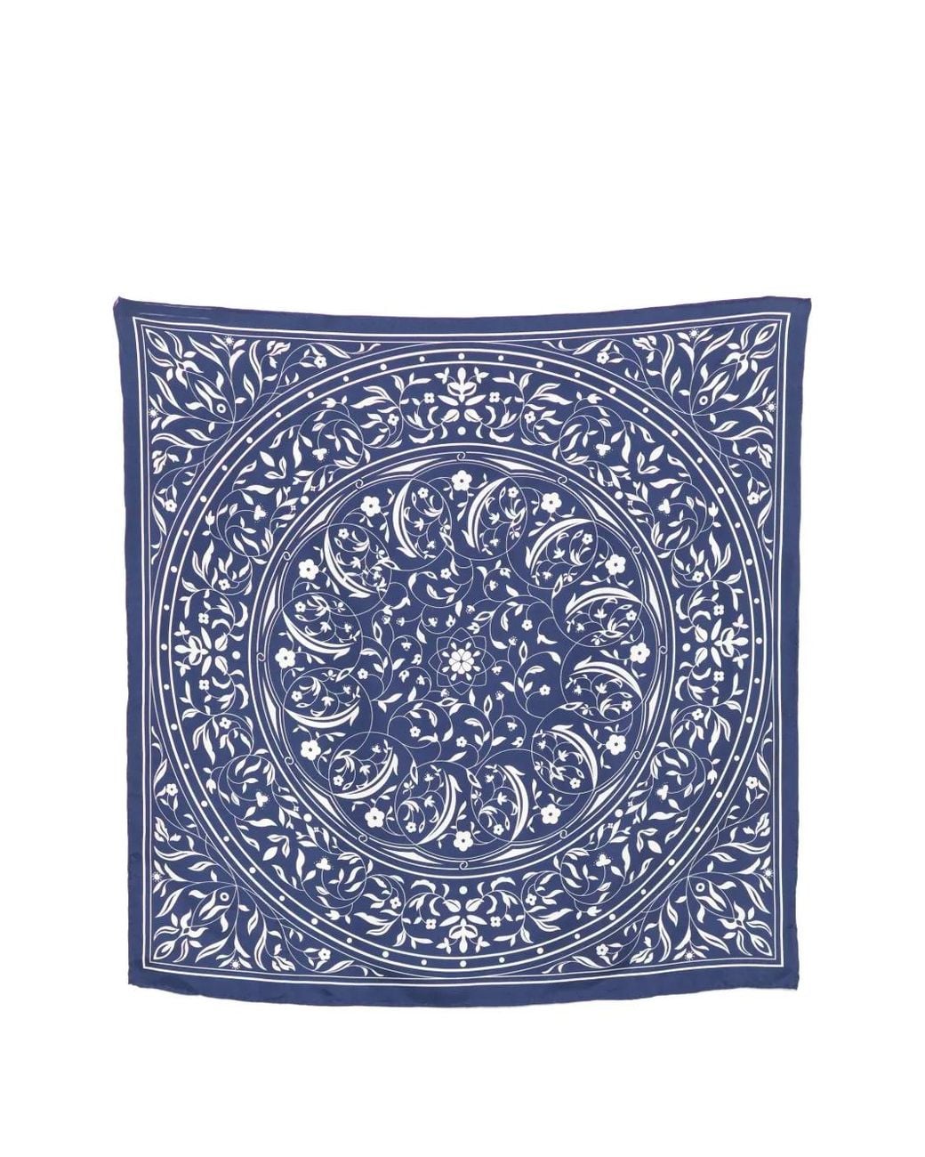 Foulard En Soie À Fleurs N.Peal Cashmere en coloris Blue