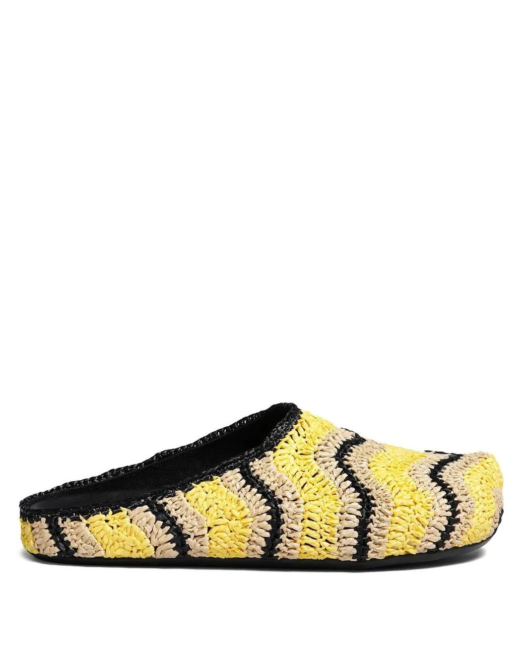 Marni Yellow X No Vacancy Inn Woven Mules for men