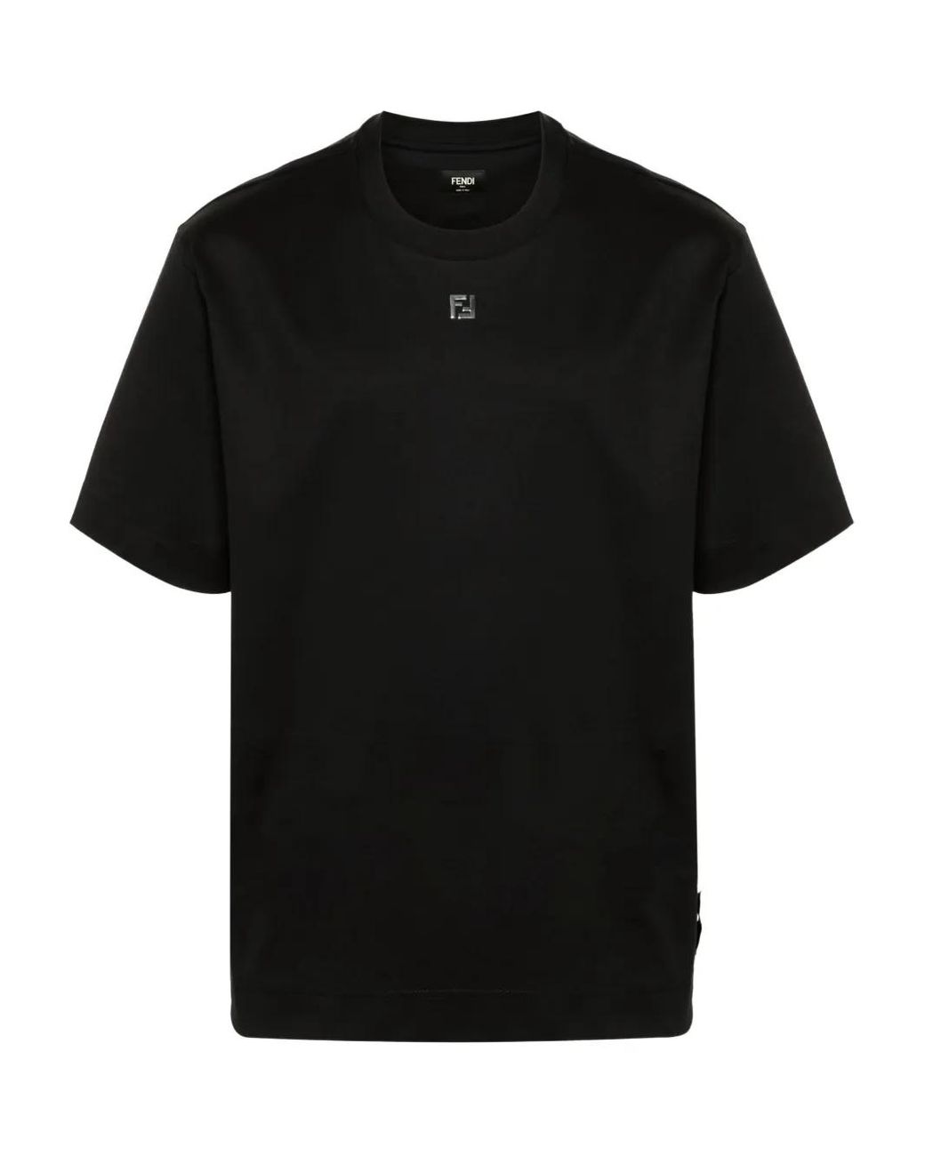 Fendi Black Cotton T-Shirt for men