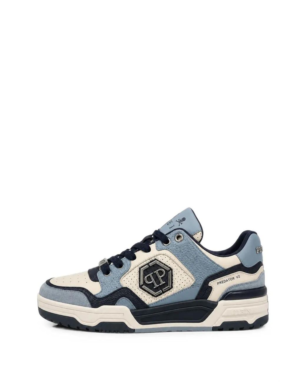 Philipp Plein White Low Top Predator V2 Sneakers