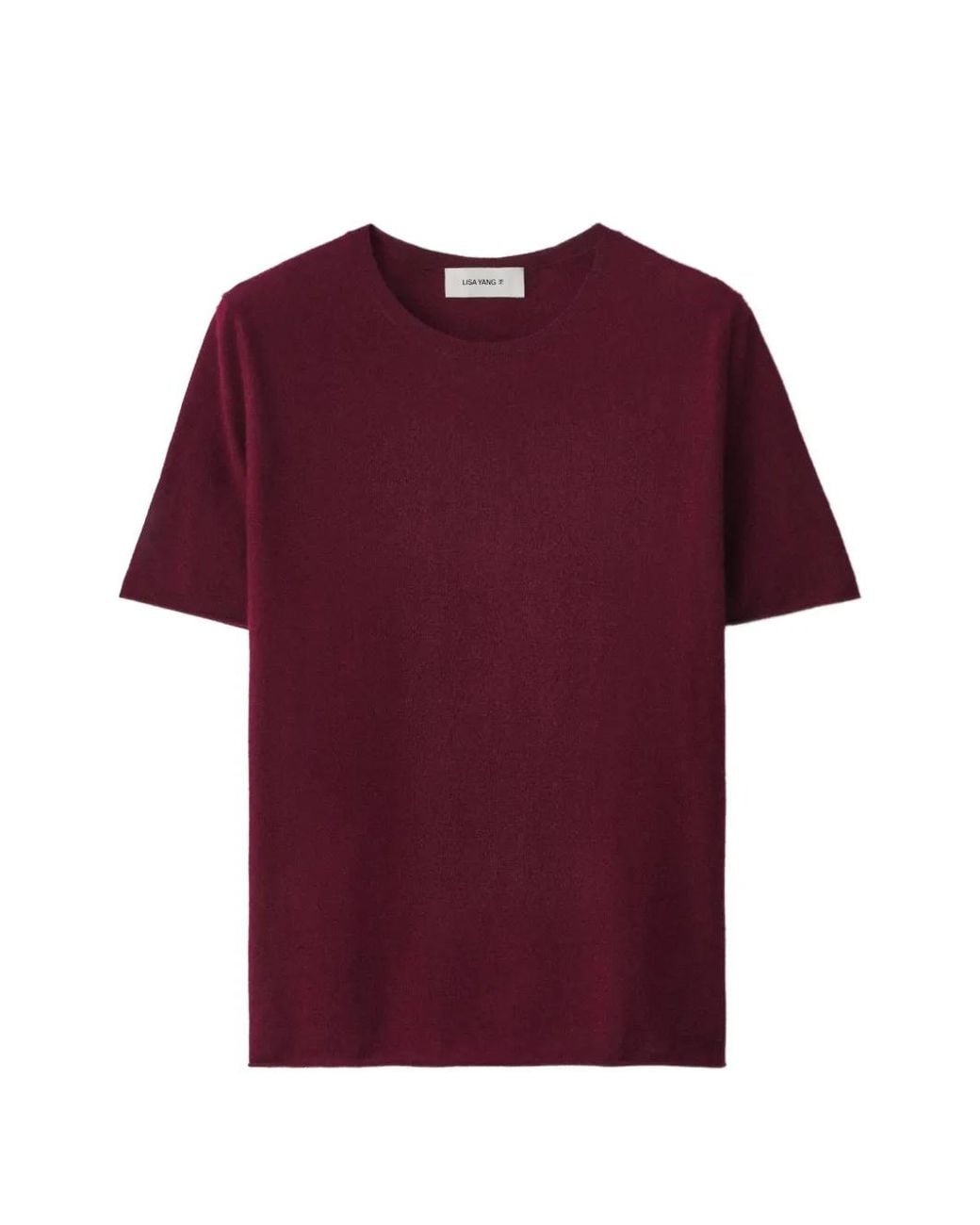 Lisa Yang Red Short-Sleeve Knit T-Shirt