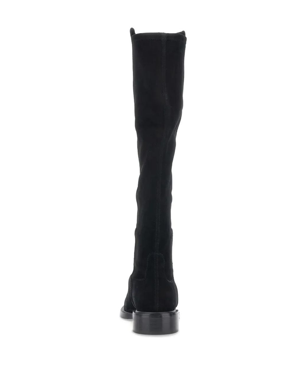 Stuart Weitzman Black Knee-High Boots With Low Block Heel