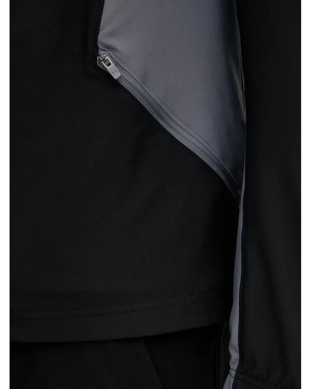 Under Armour Black Tech Sport Woven Colour-Block Drawstring-Hood Jacket for men