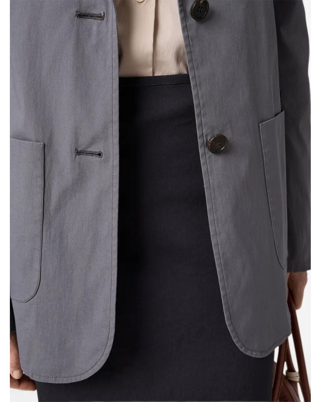 Miu Miu Blue Stretch Poplin Skirt
