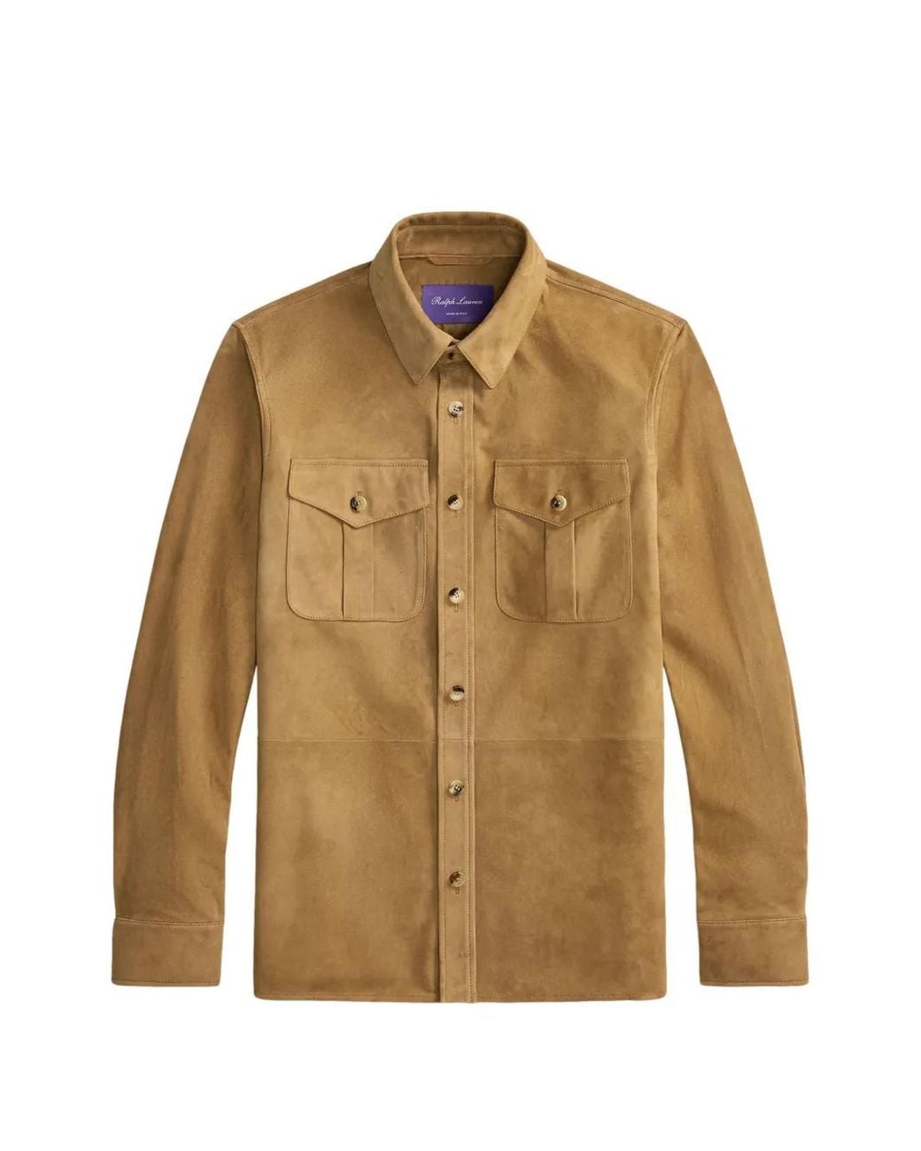 Ralph Lauren Natural Suede Shirt Jacket for men