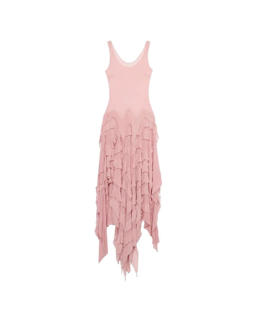 Blumarine Pink Ruffled Maxi Dress
