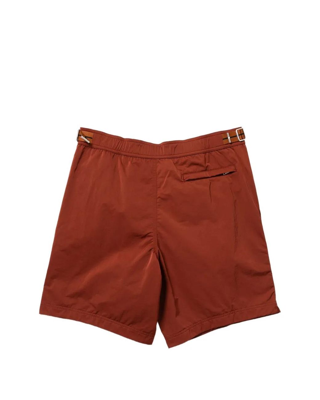Zegna Red Buckle-Fastening Swim Shorts for men