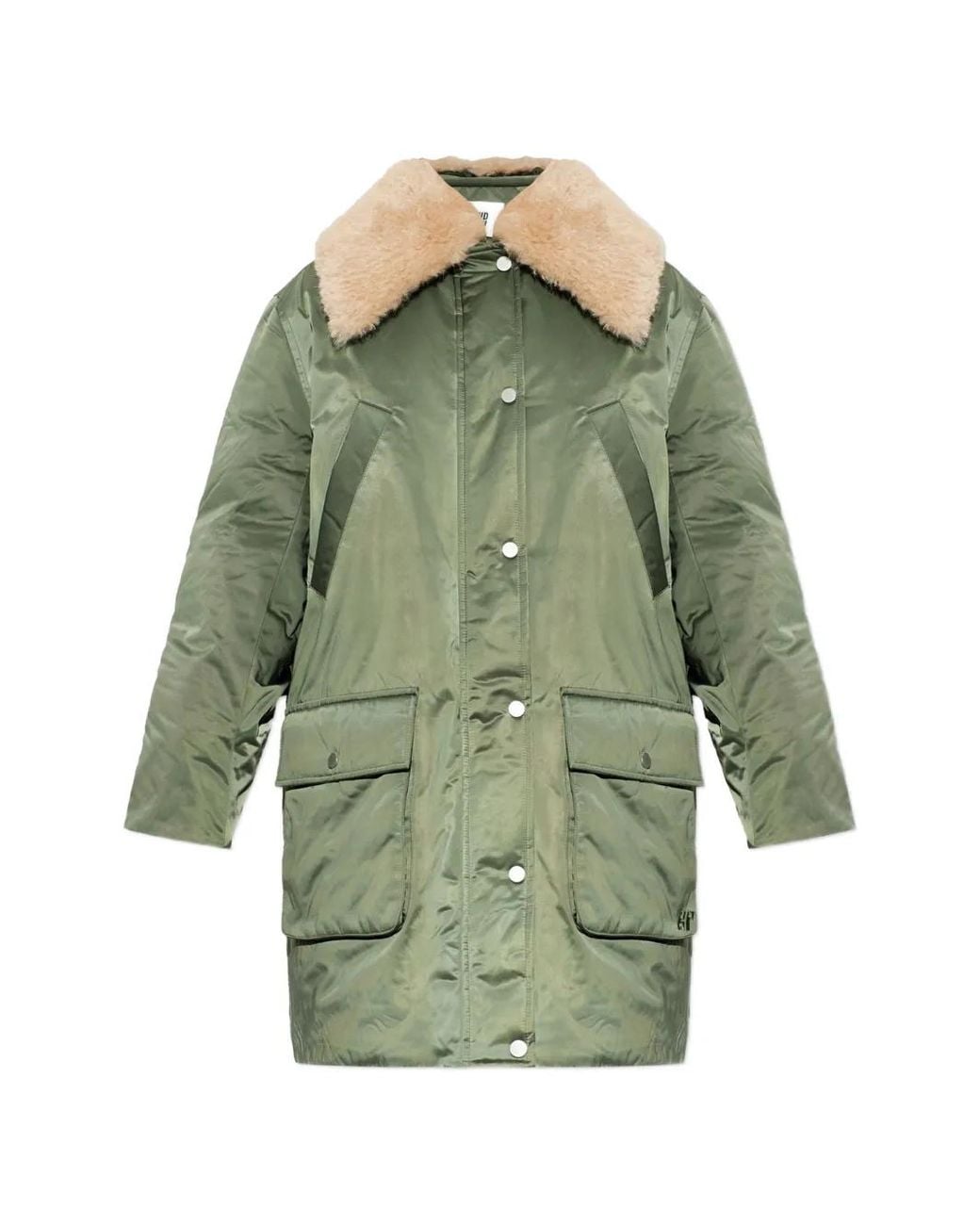 Baum und Pferdgarten Green Daimi Faux-Shearling Collar Jacket