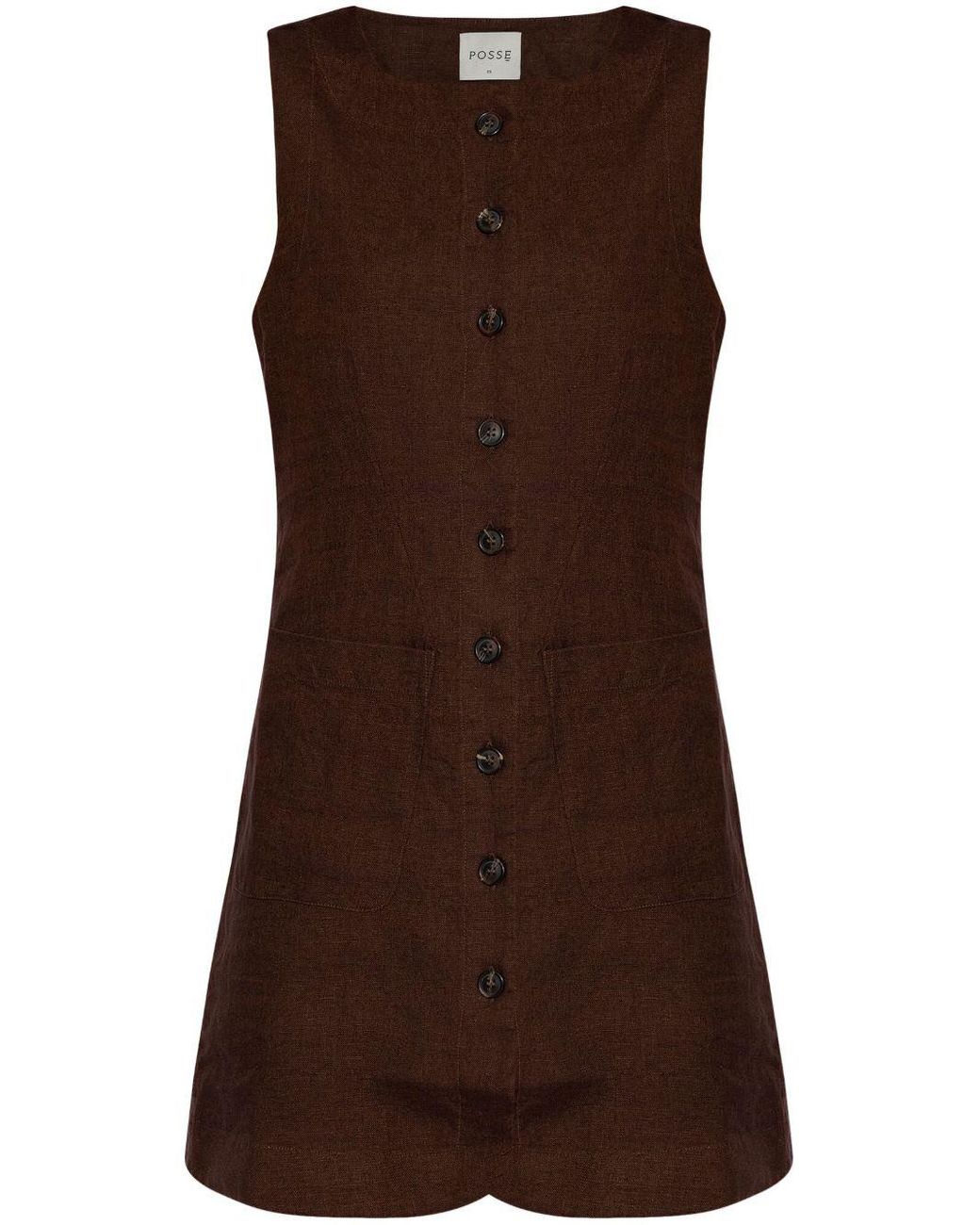 Posse Emma Button-down Dress in Brown | Lyst