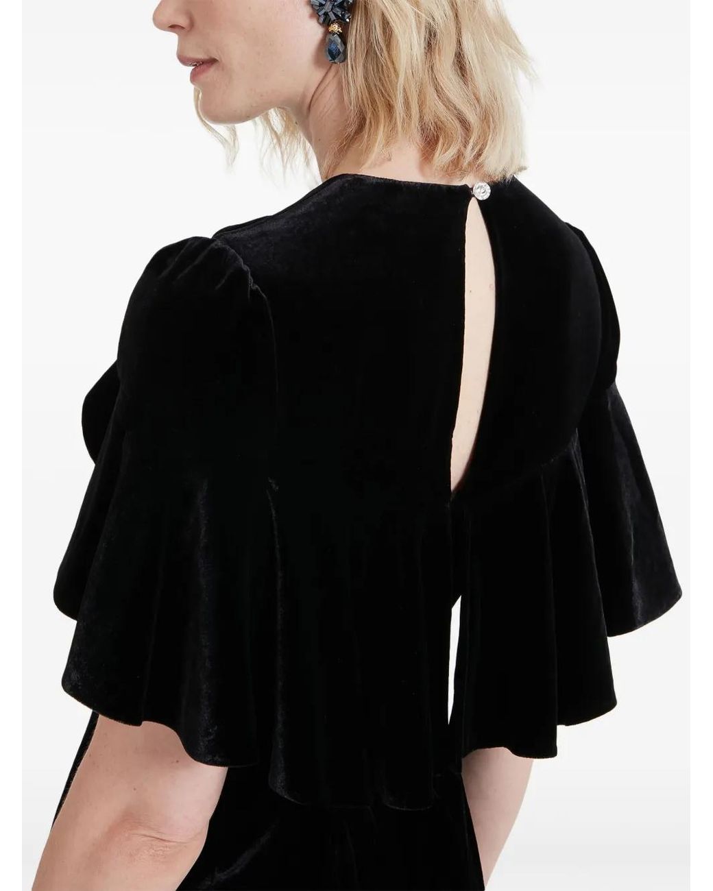 Temperley London Black Ashcombe Midi Dress