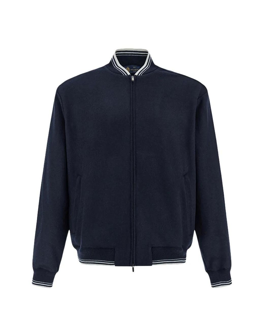 Paul & Shark Blue Striped Bomber Jacket for men