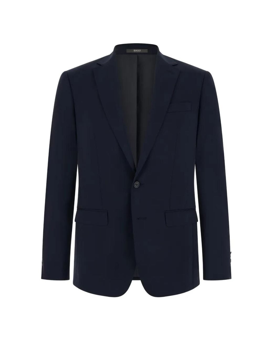 Boggi Blue Stretch Wool Blazer for men