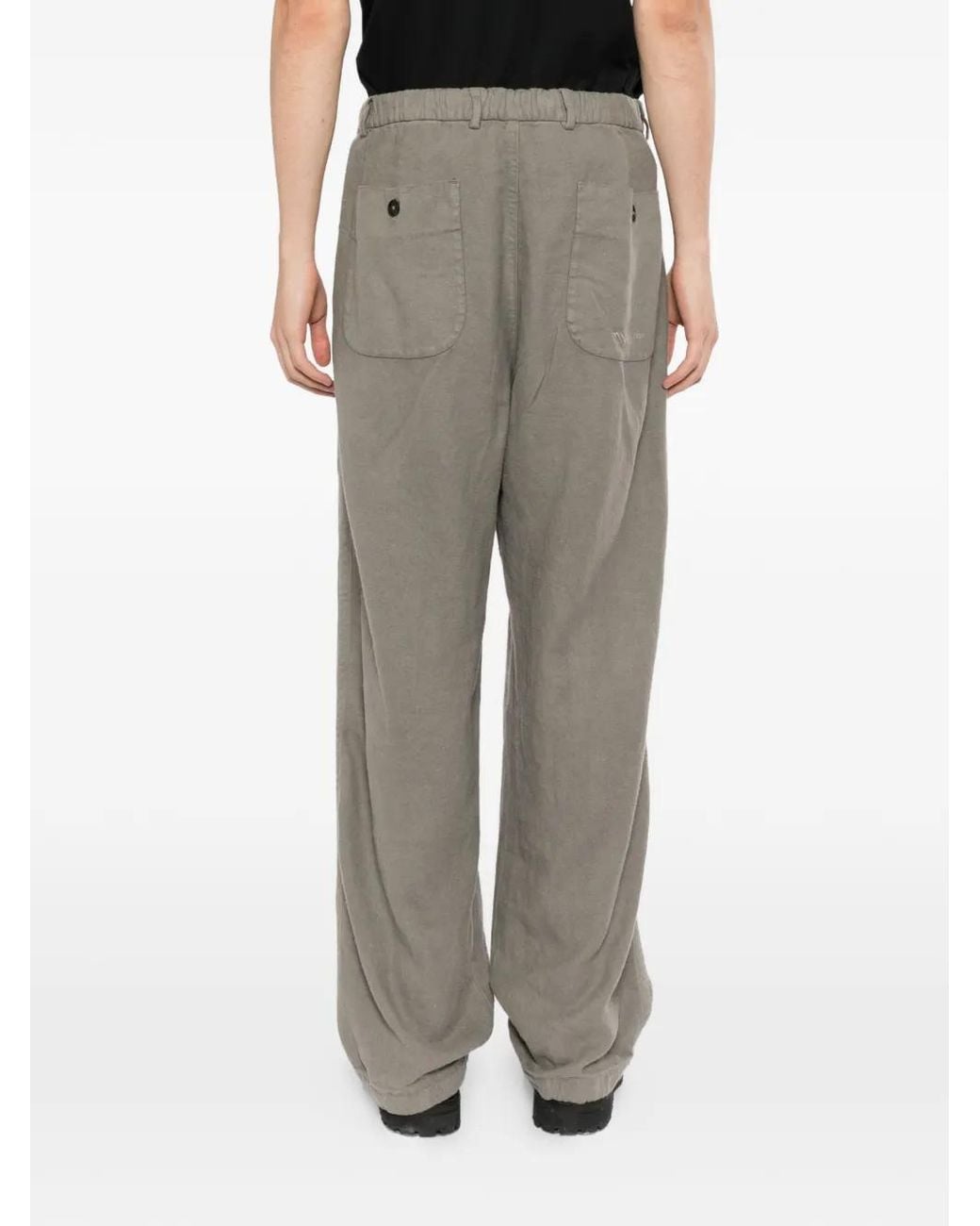 Massimo Osti Studio Black Logo-Patch Track Pants for men