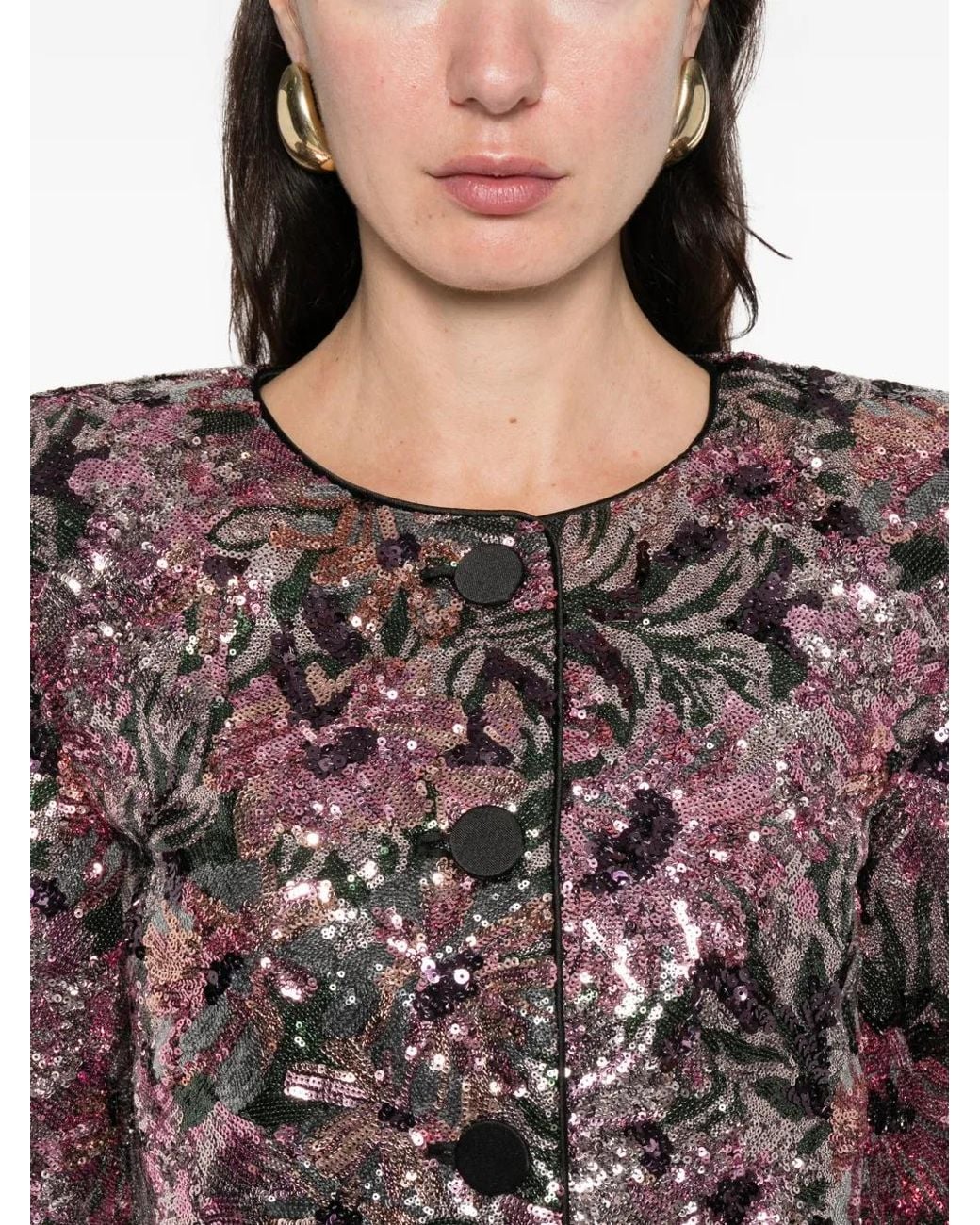 Chaqueta Con Lentejuelas Self-Portrait de color Pink