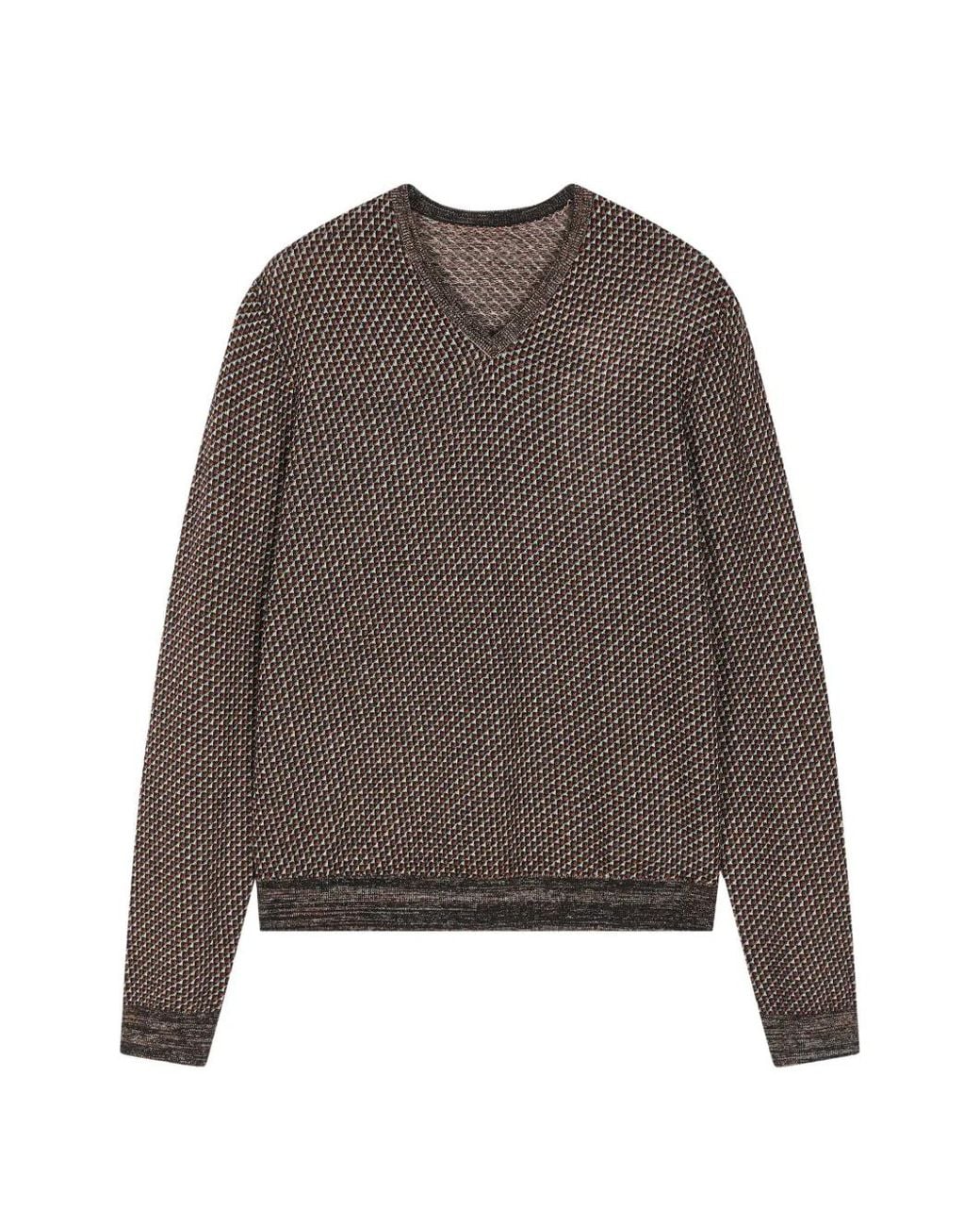 JNBY Brown V-Neck Sweater