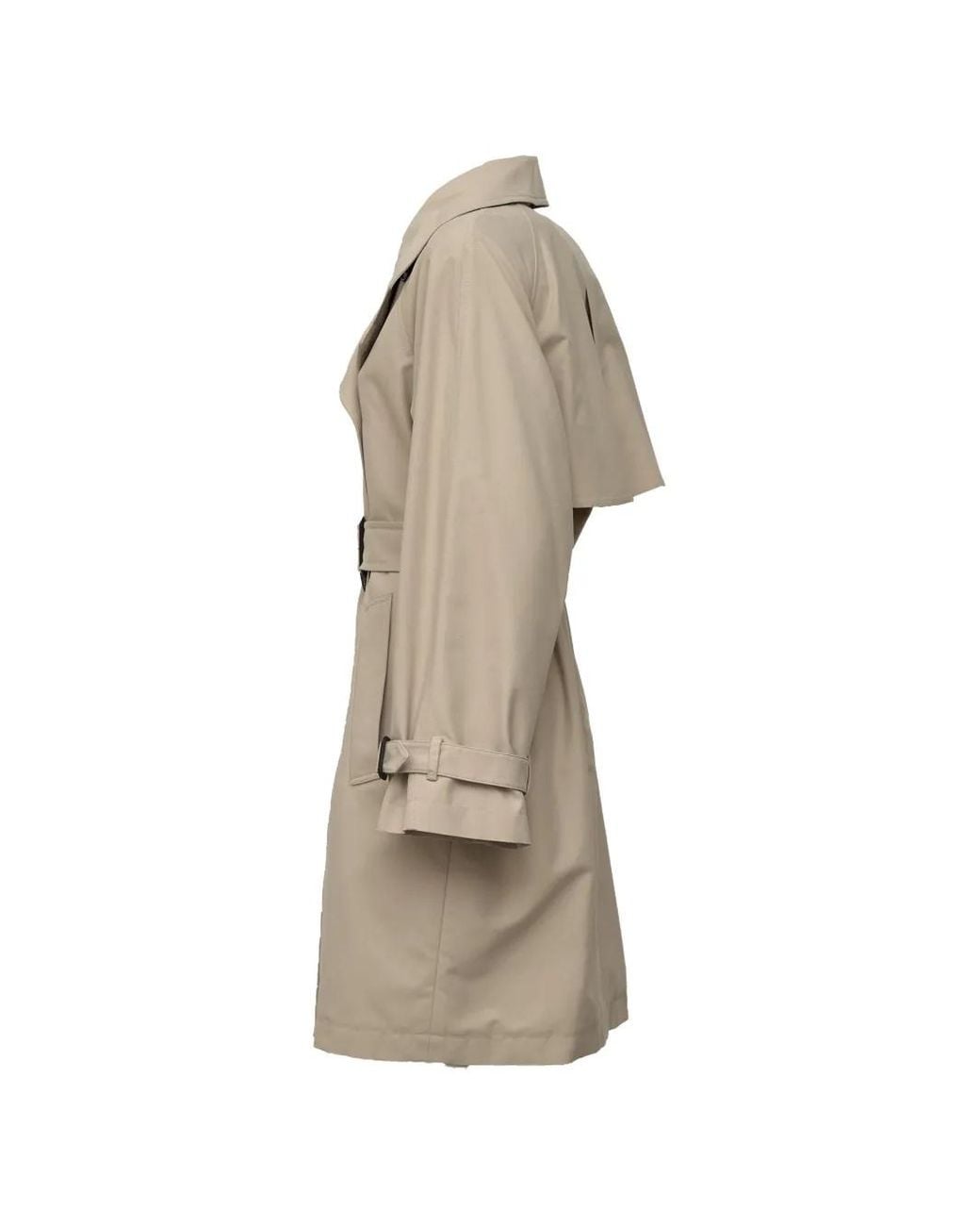 Max Mara Natural Buttoned Trench Coat