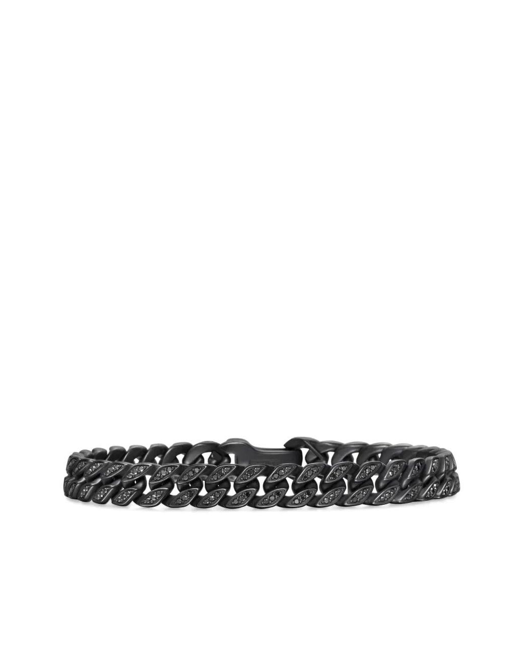 David Yurman White Curb Chain Diamond Bracelet (8Mm) for men