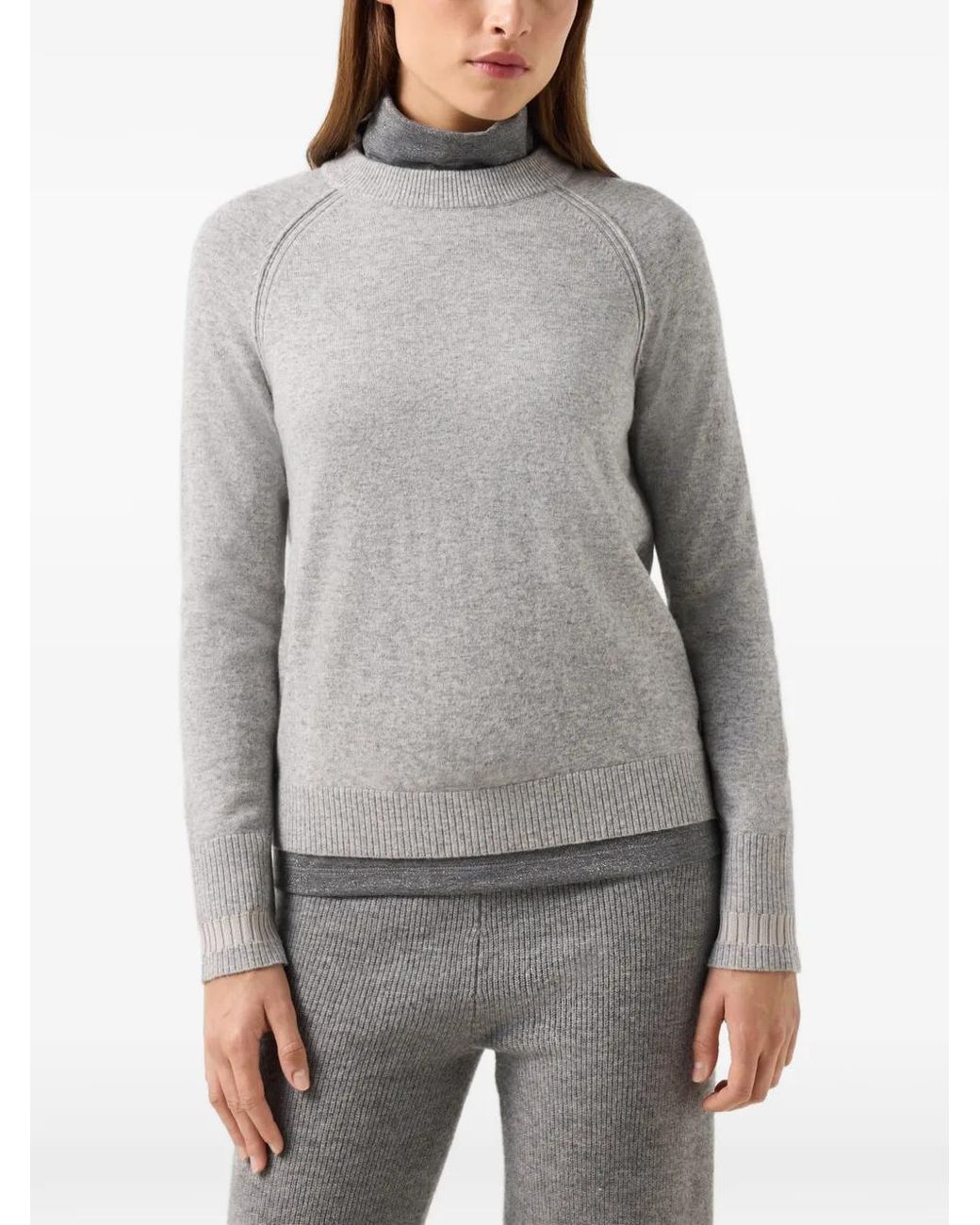 Bogner Gray Vanessa Logo-Plaque Sweater