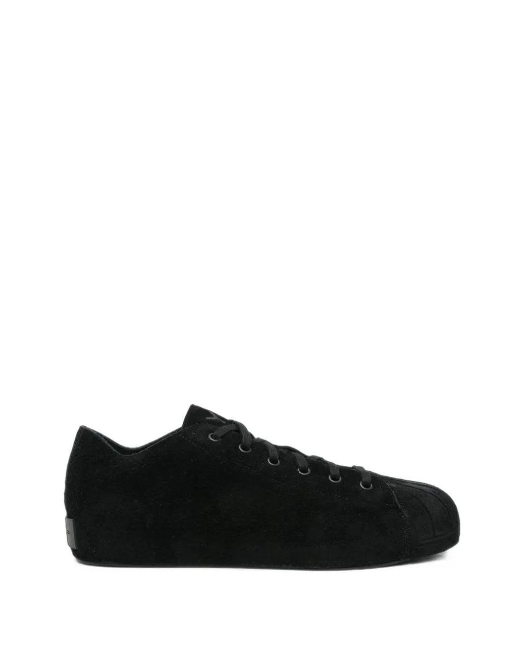 Y-3 Black Suede Shell-Toe Sneakers