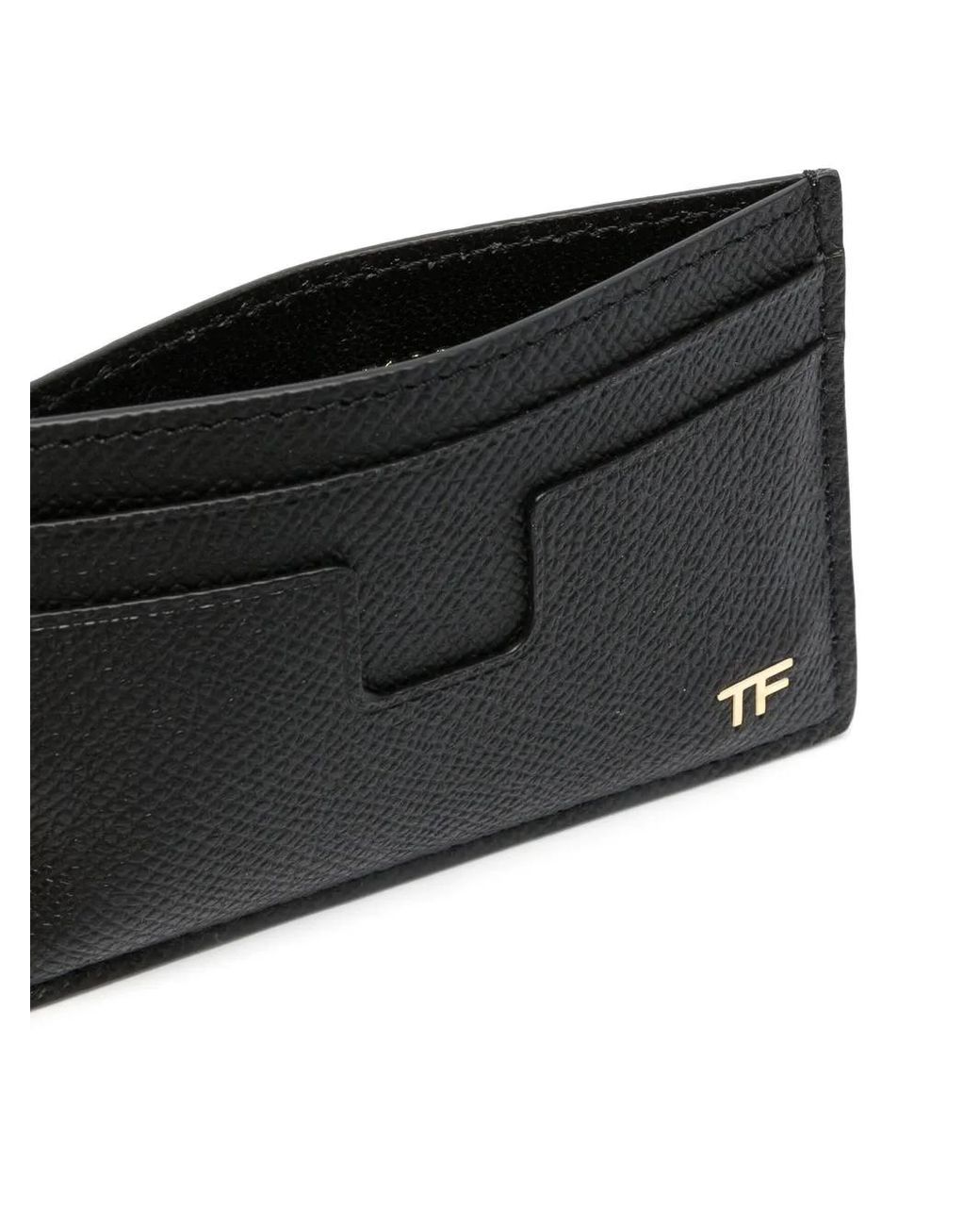 Tom Ford Black Logo Card Holder for men