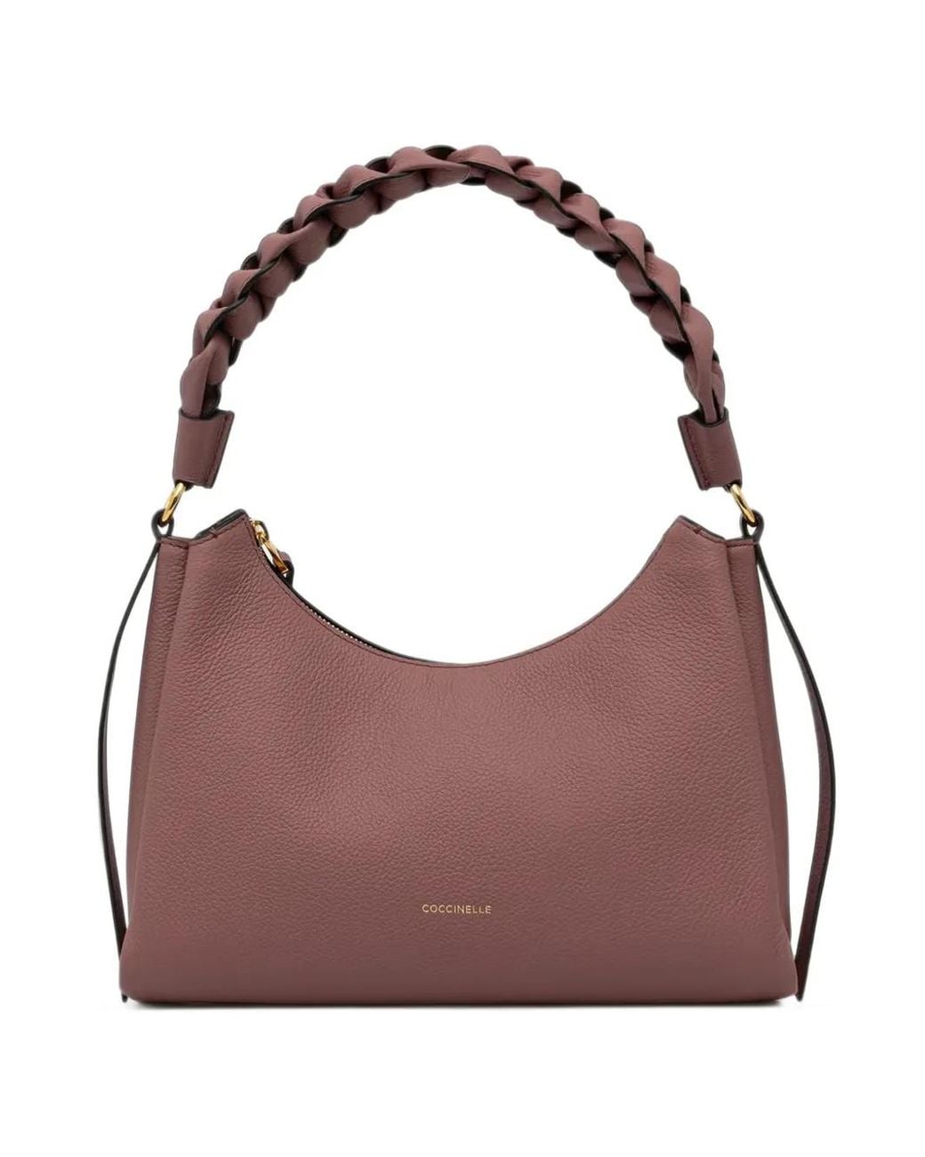 Coccinelle Purple Small Boheme Braided-Handle Tote Bag