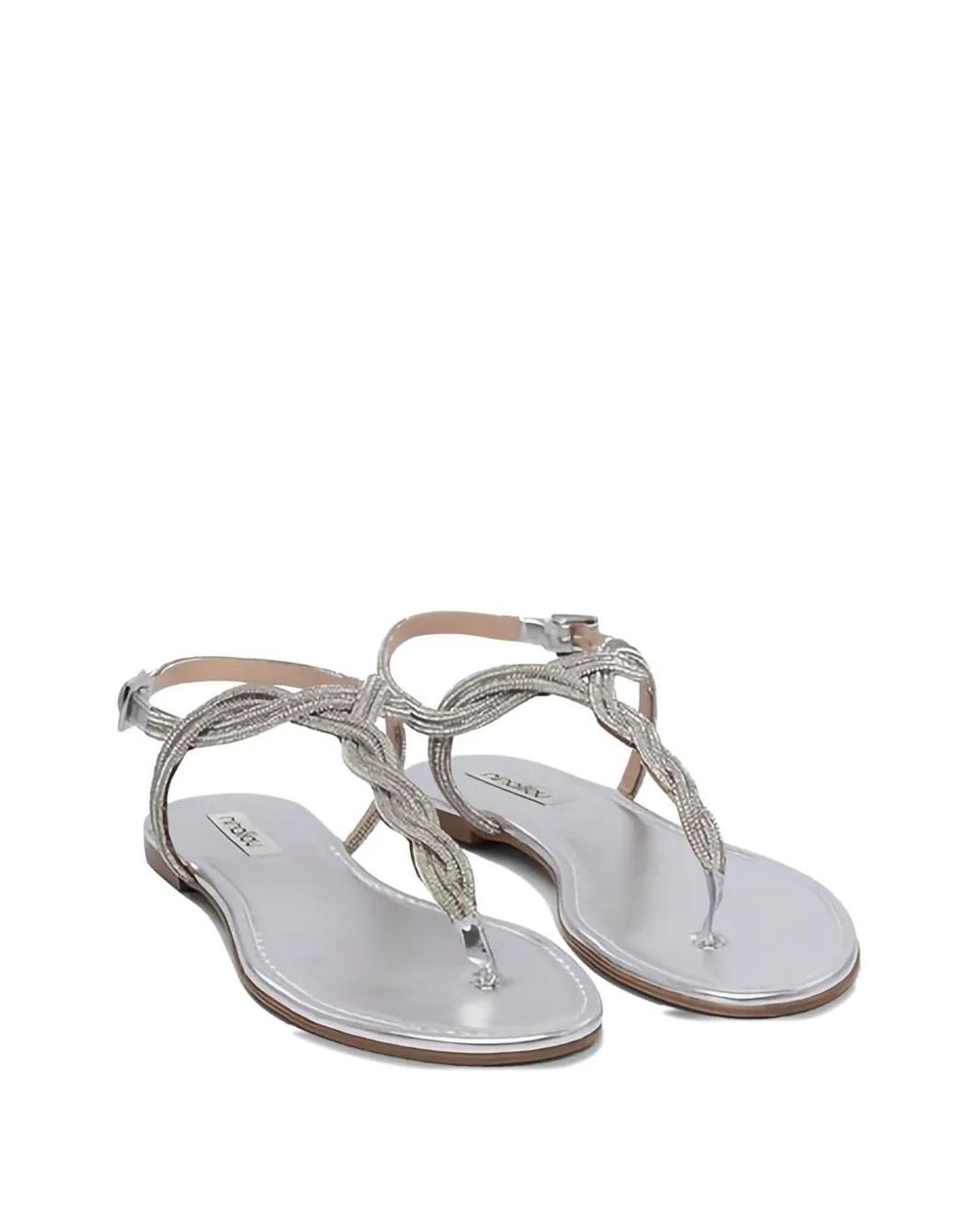 Ninalilou White Braided Leather Sandals