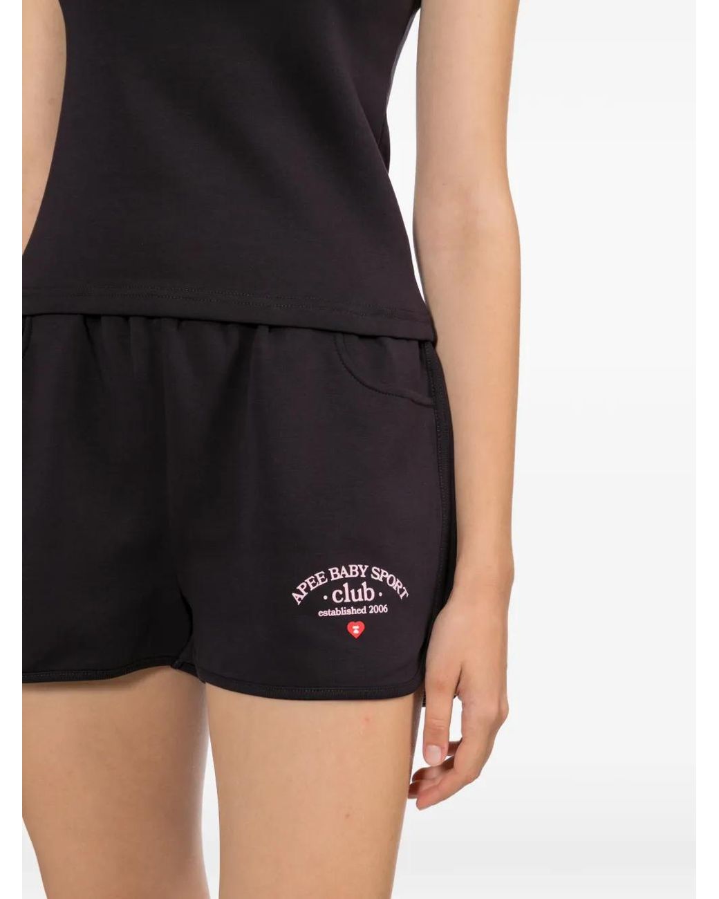 AAPE BY A BATHING AP Black Elasticated-Cuff Track Pants