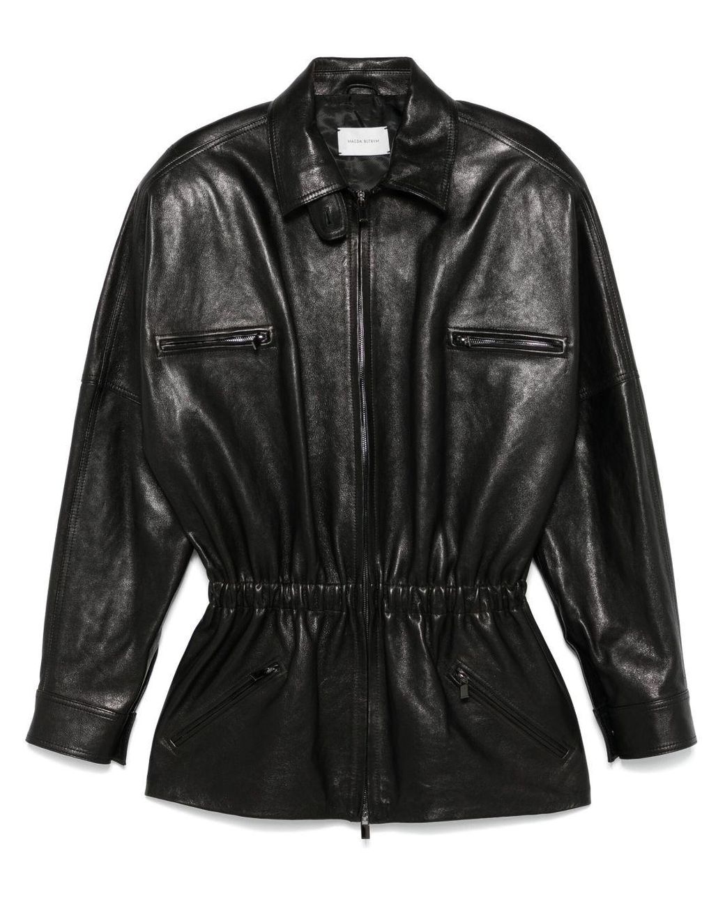 【関税込み】Magda Butrym レザー ジャケット magda-butrym-black-Cinched-