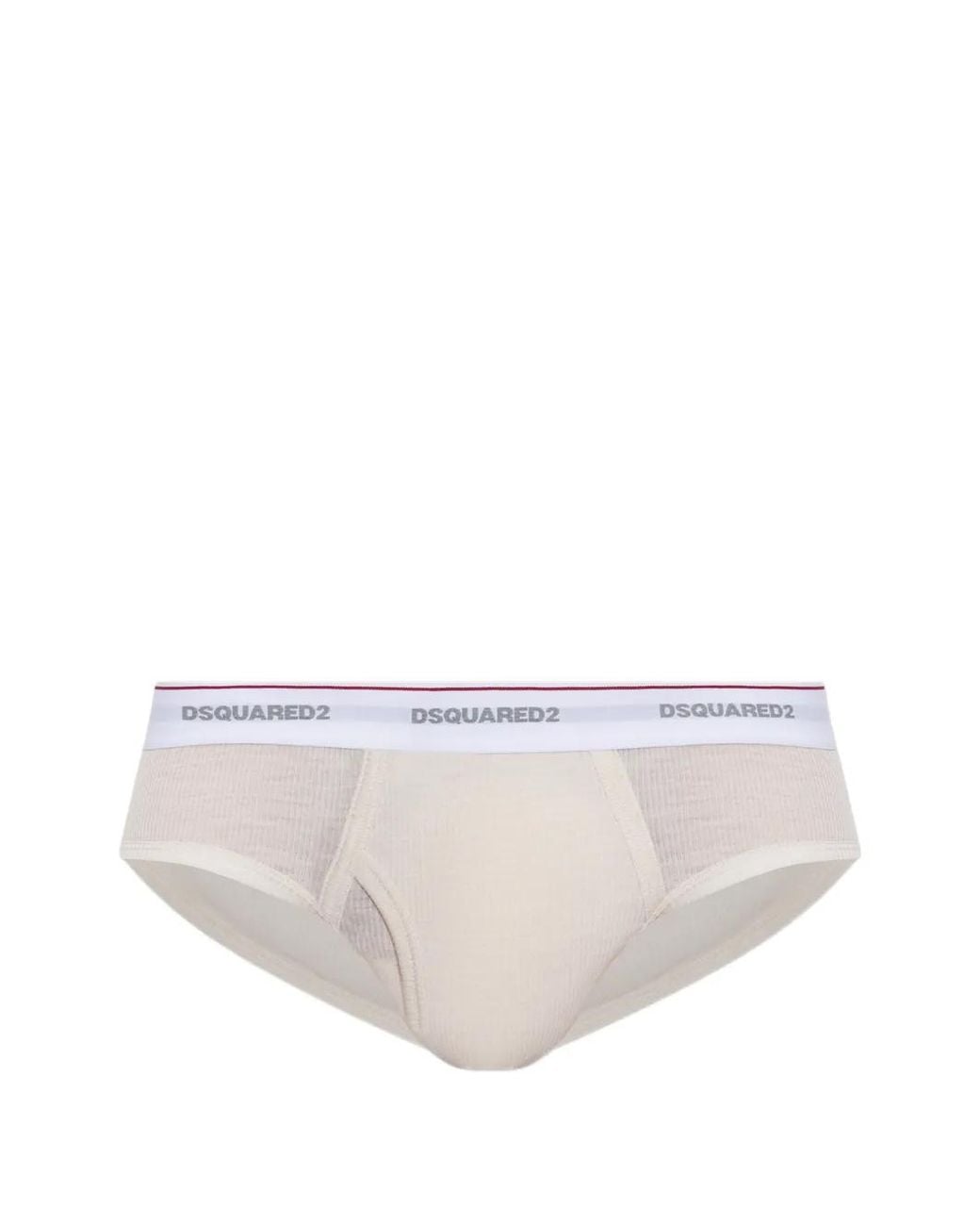DSquared² Geribbelde Slip Met Logoband in het White voor heren