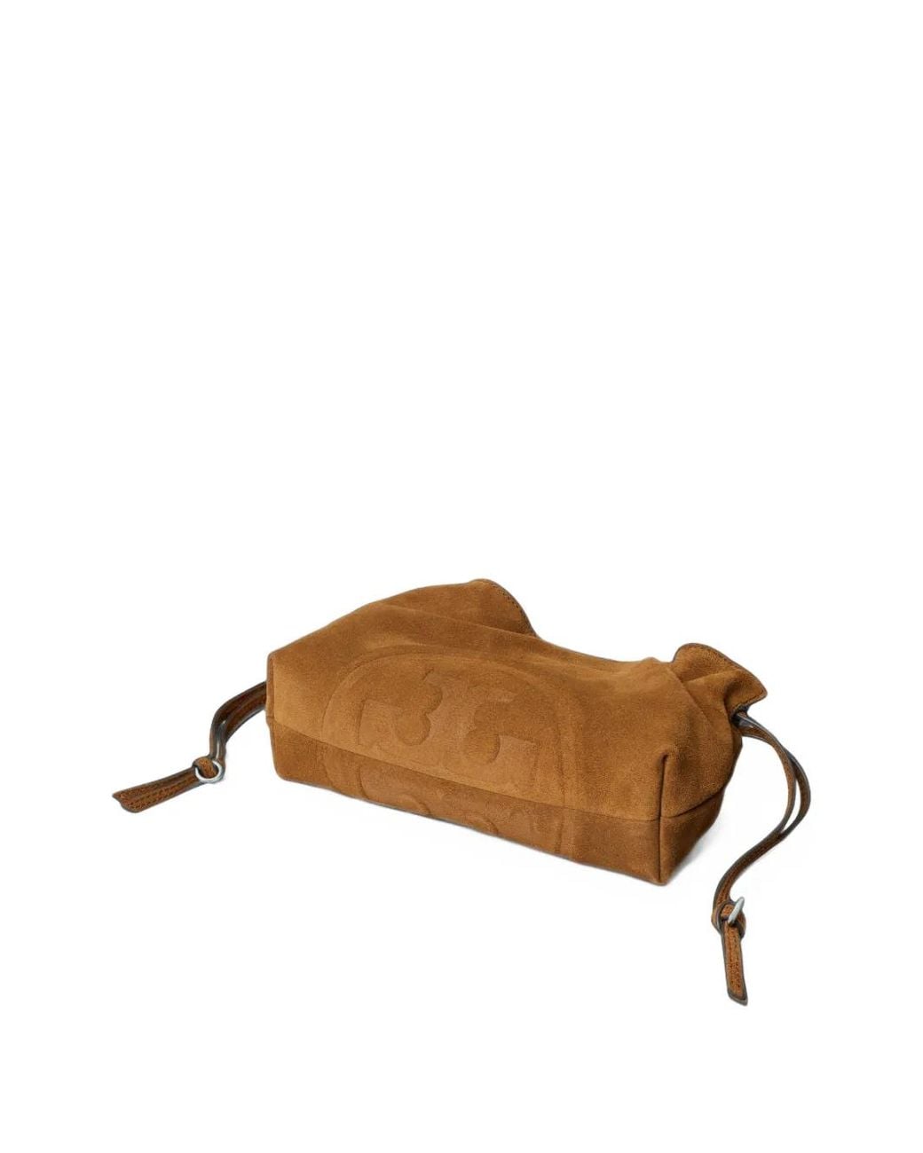 Tory Burch Brown Ella Suede Drawstring Pouch