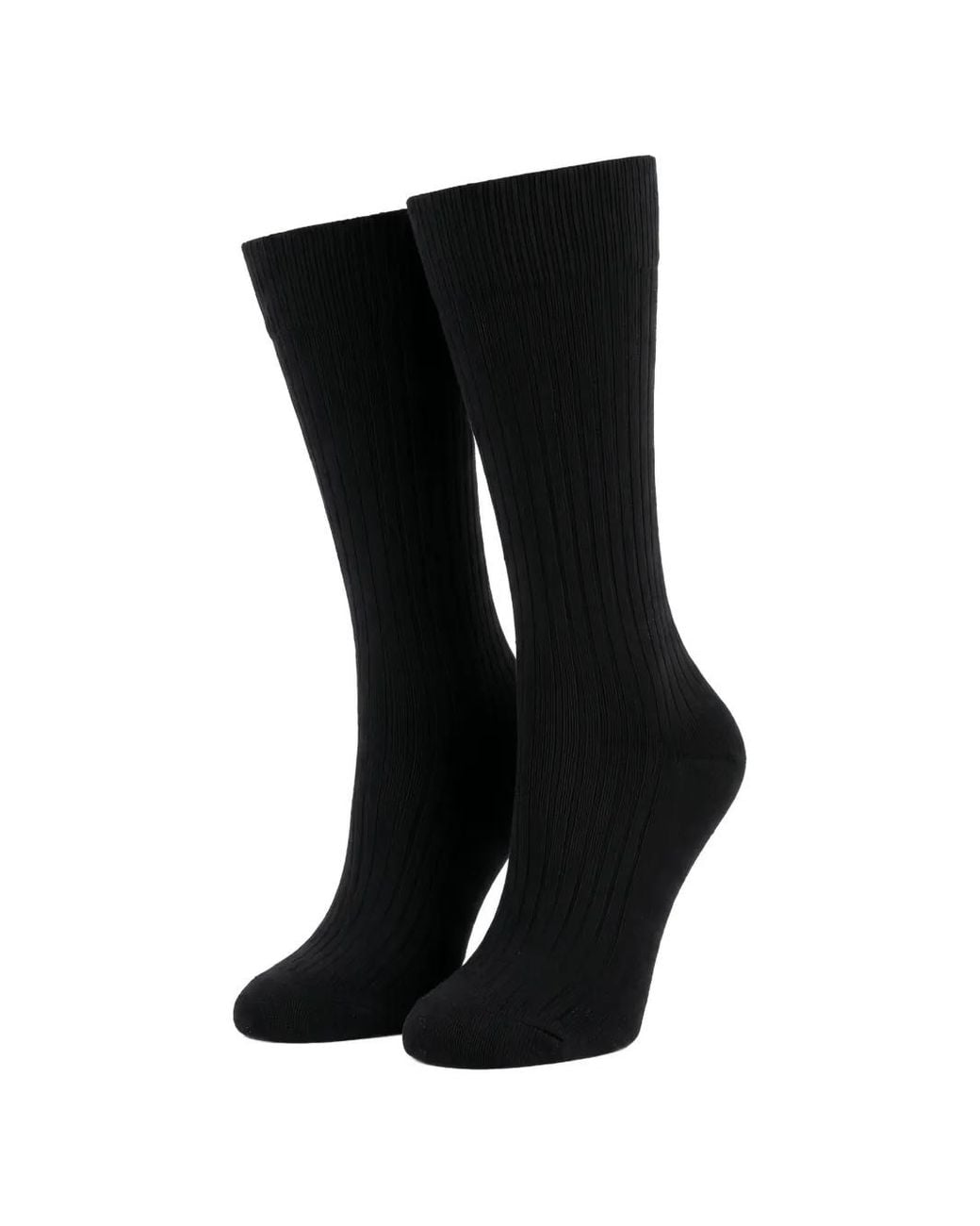 Valentino Garavani Black Ribbed-Knit Socks for men