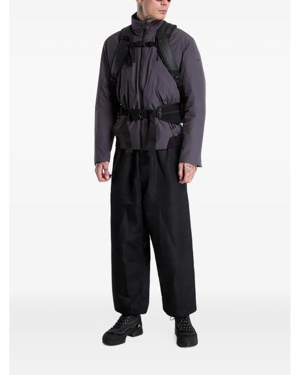 POUTNIK BY TILAK Black Continental Zip-Up Jacket for men