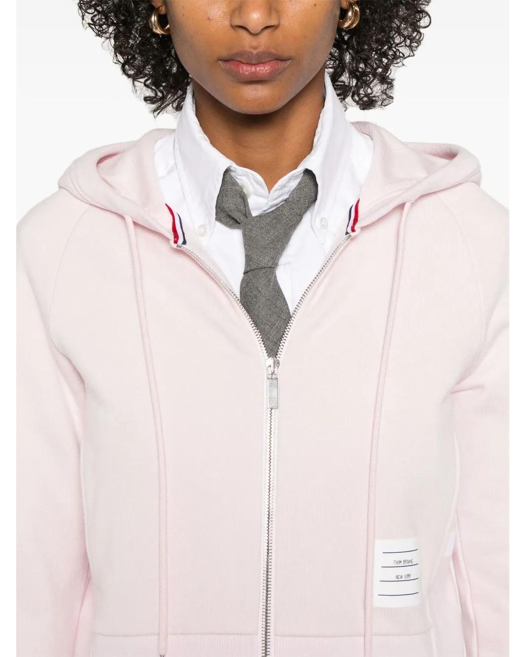 Thom Browne Pink 4Bar Cotton Hoodie