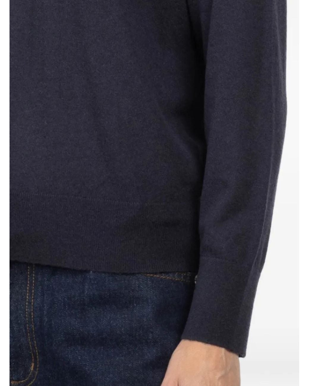 Tibi Blue V-Neck Sweater